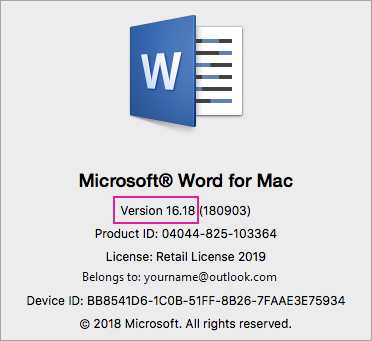office 2016 for mac install just word