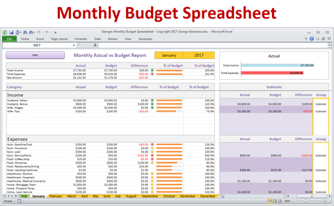 excel budget for mac